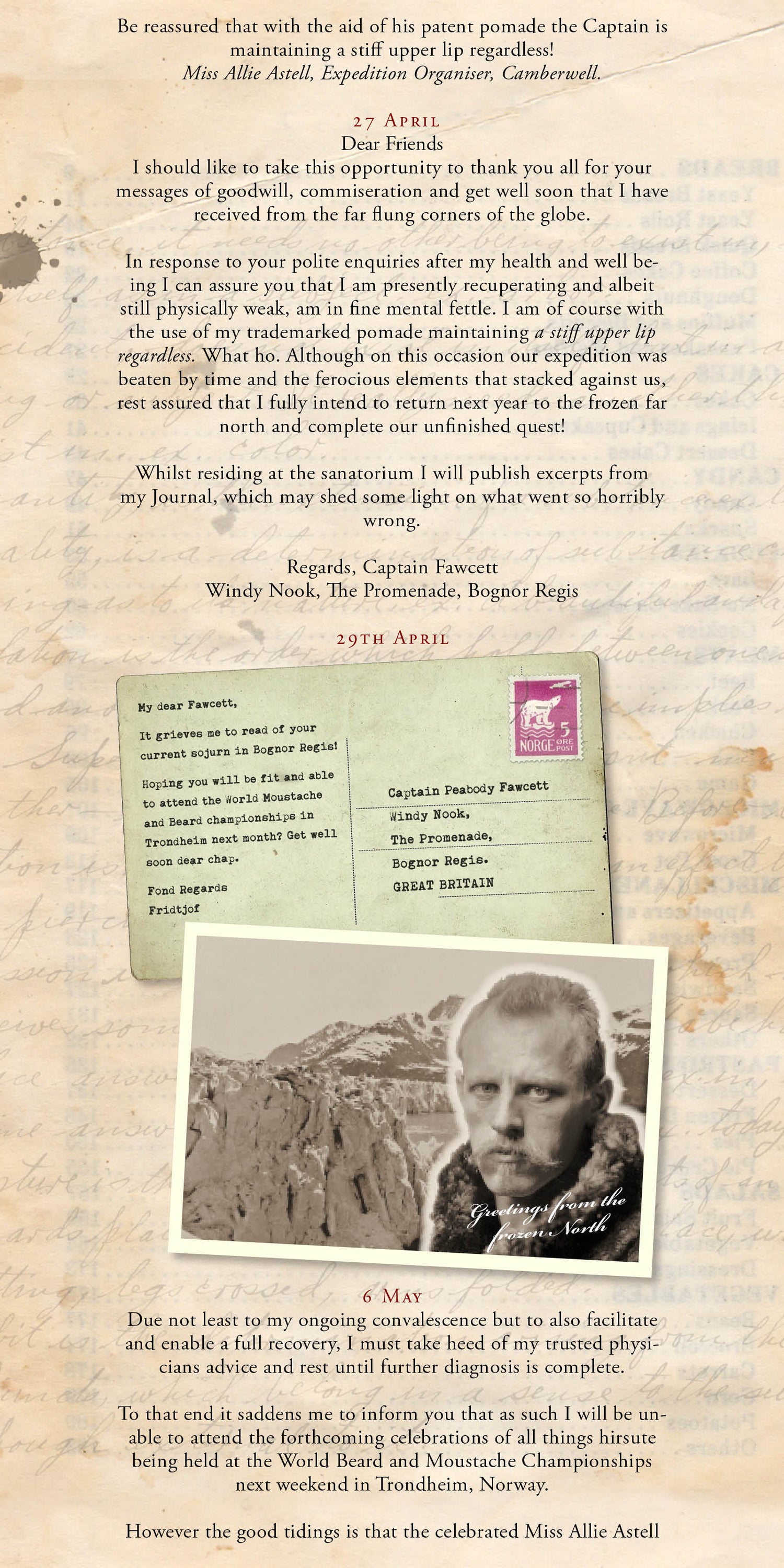 Captain Fawcett's journal