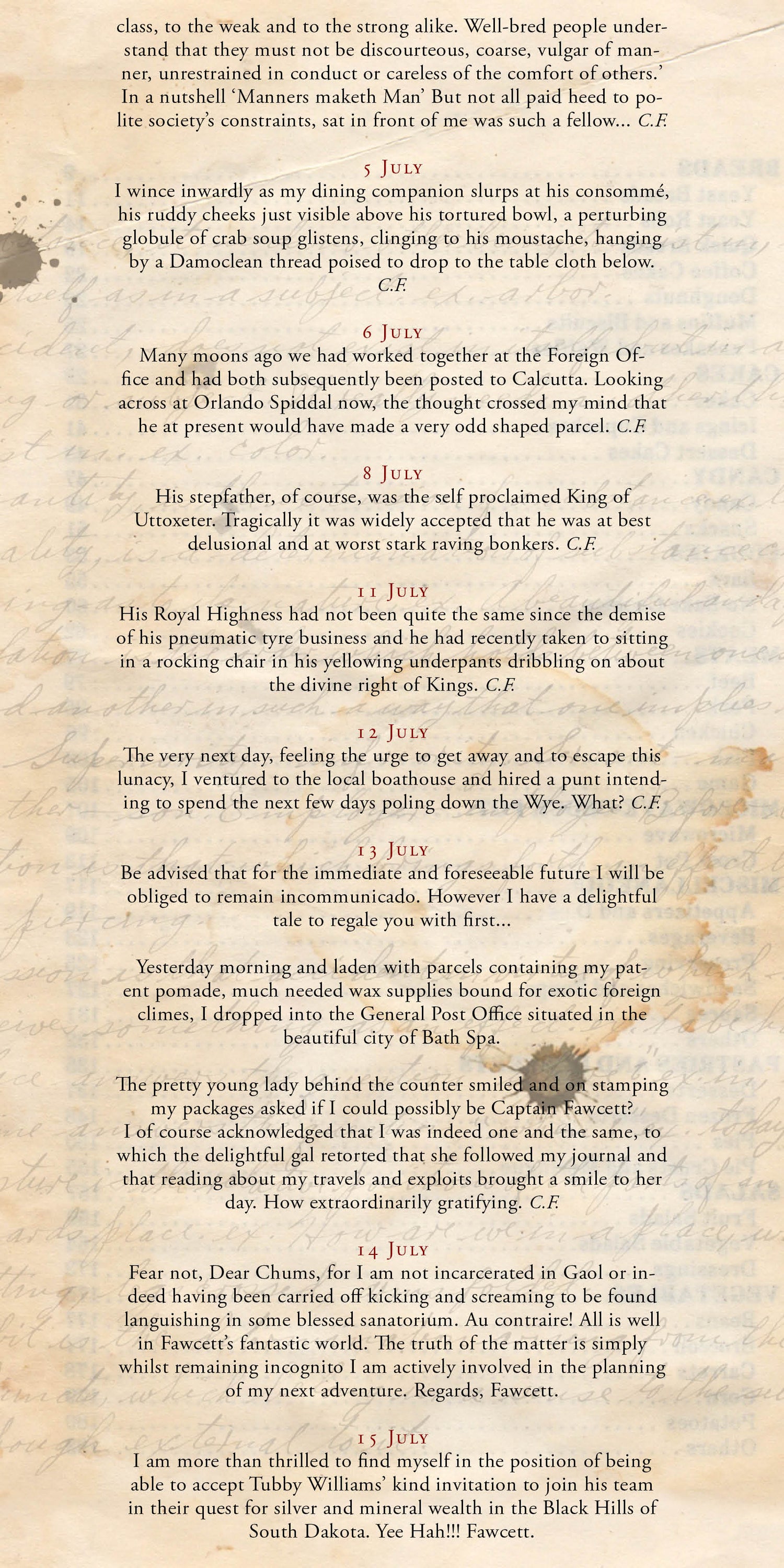 Captain Fawcett's journal