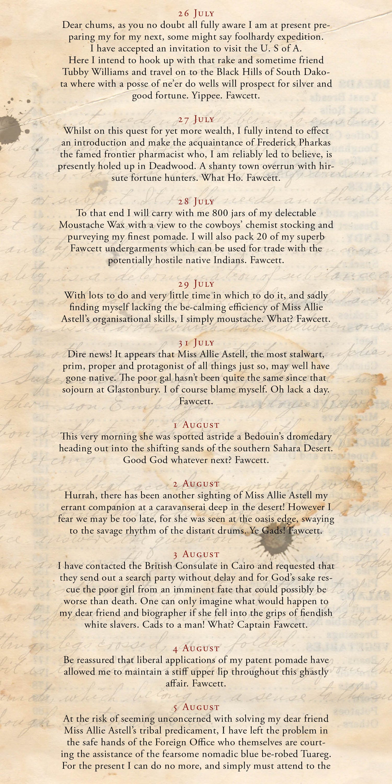 Captain Fawcett's journal