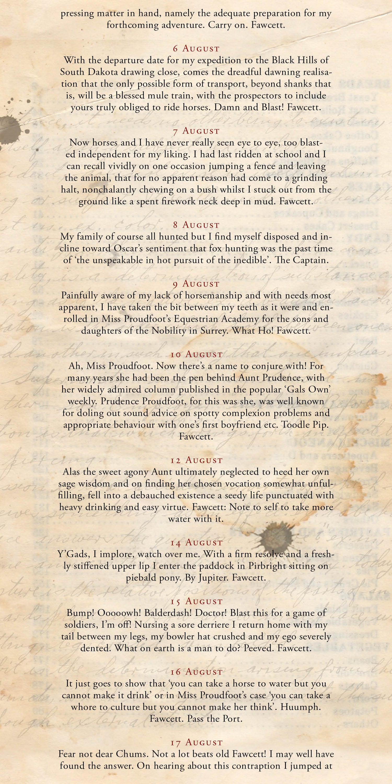 Captain Fawcett's journal