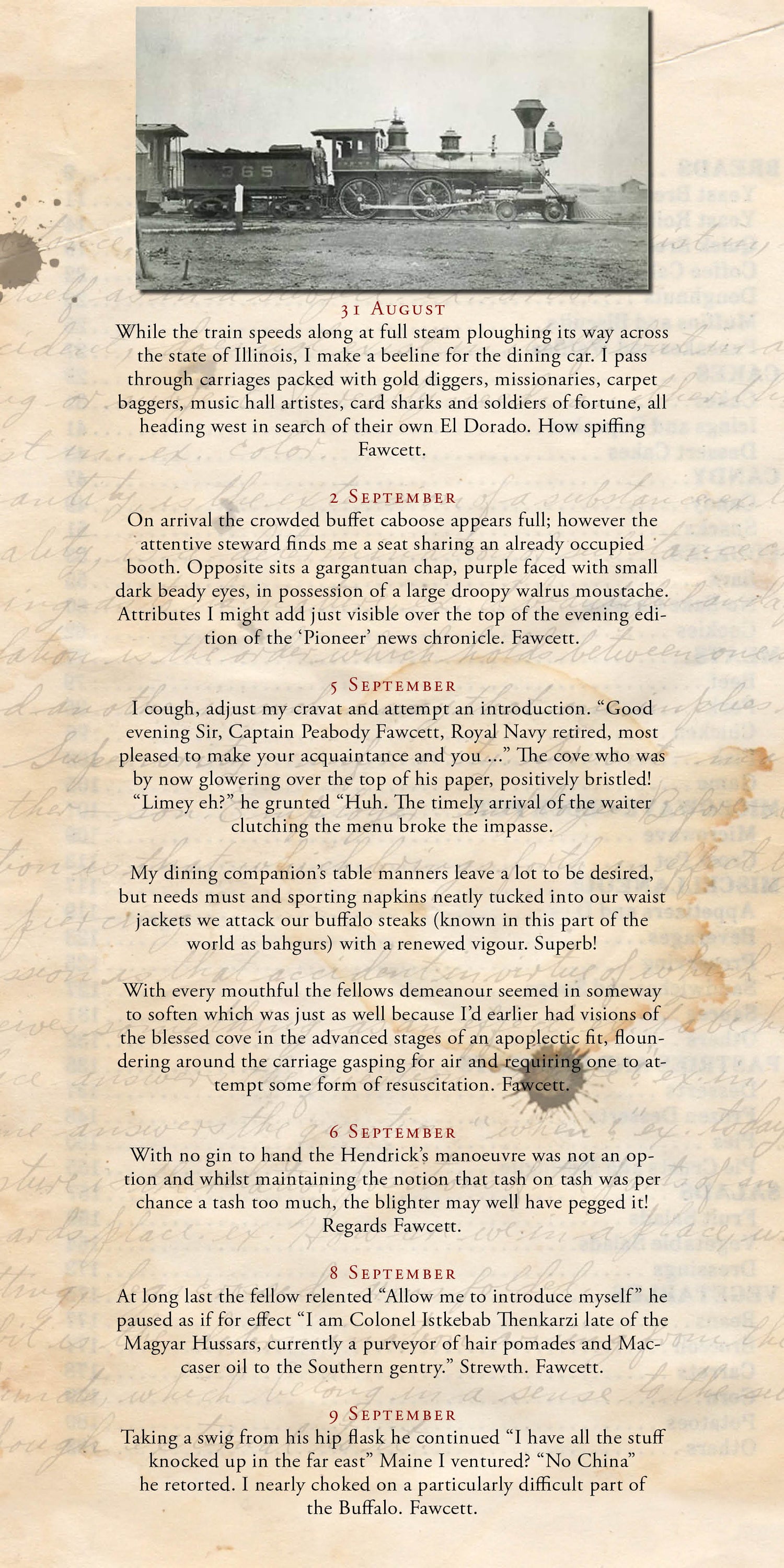 Captain Fawcett's journal