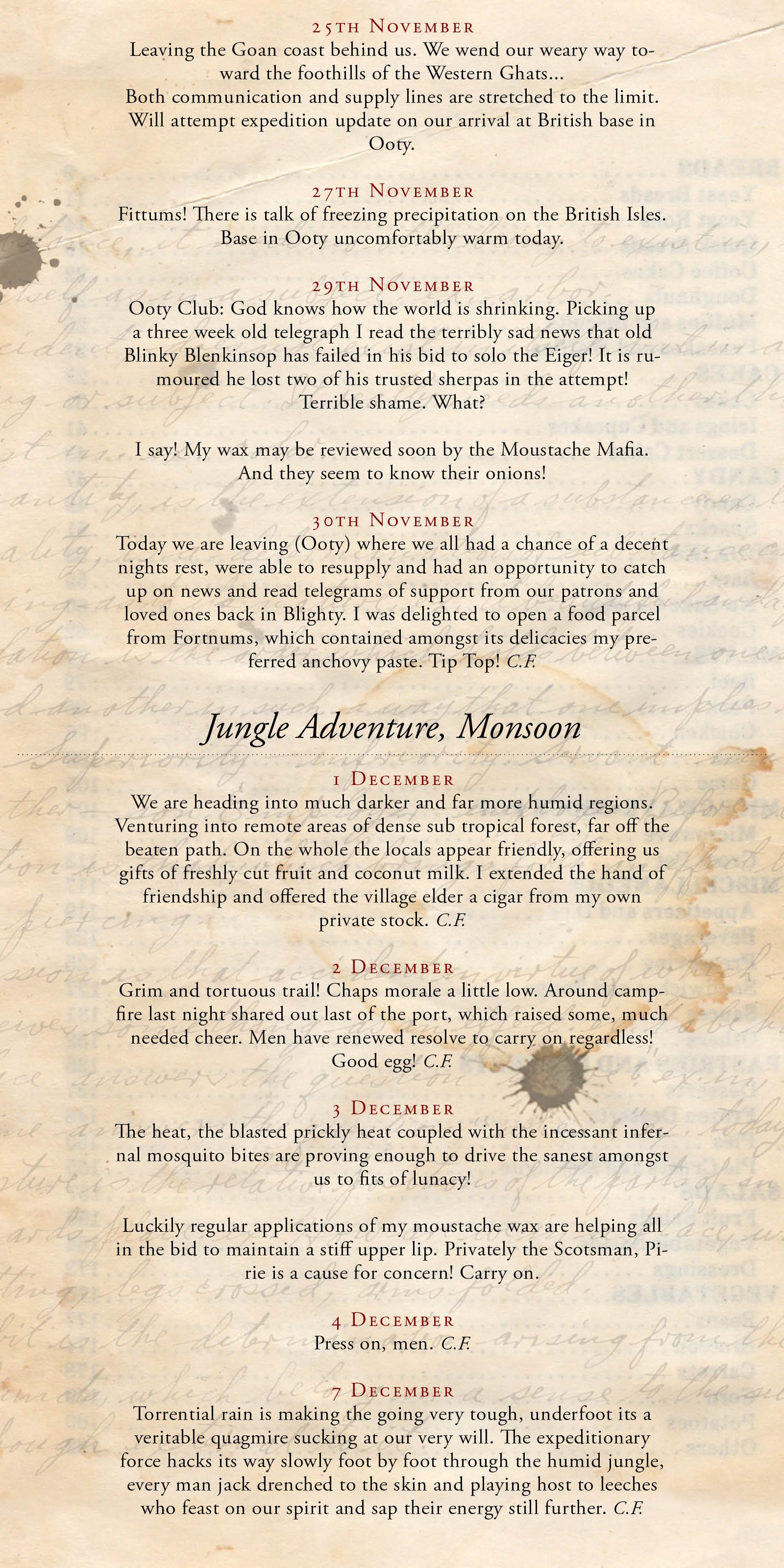 Captain Fawcett's journal