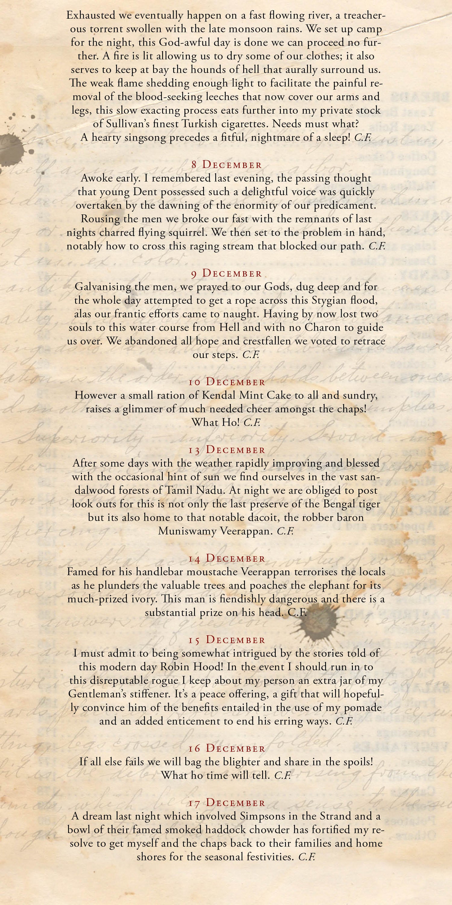 Captain Fawcett's journal