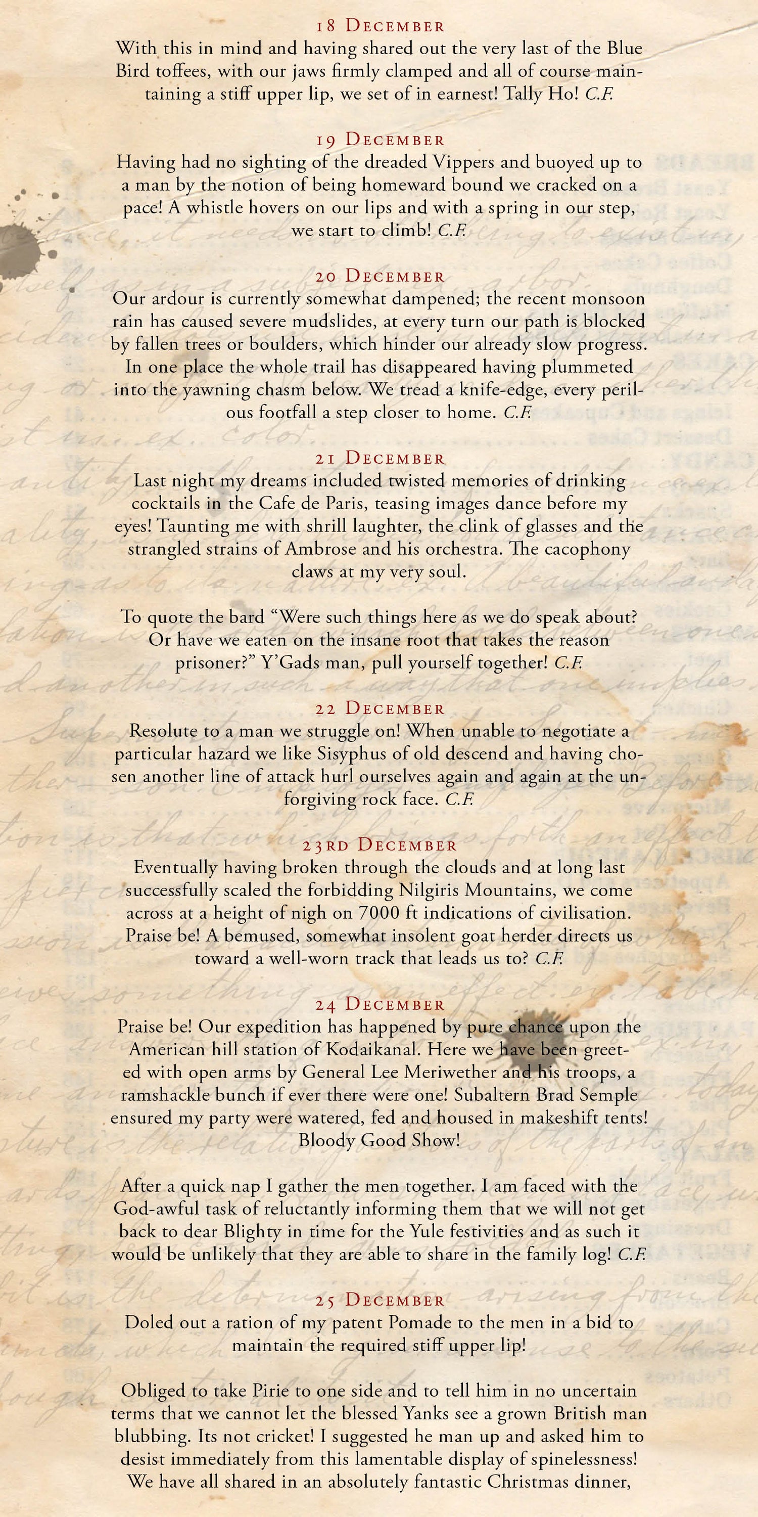 Captain Fawcett's journal
