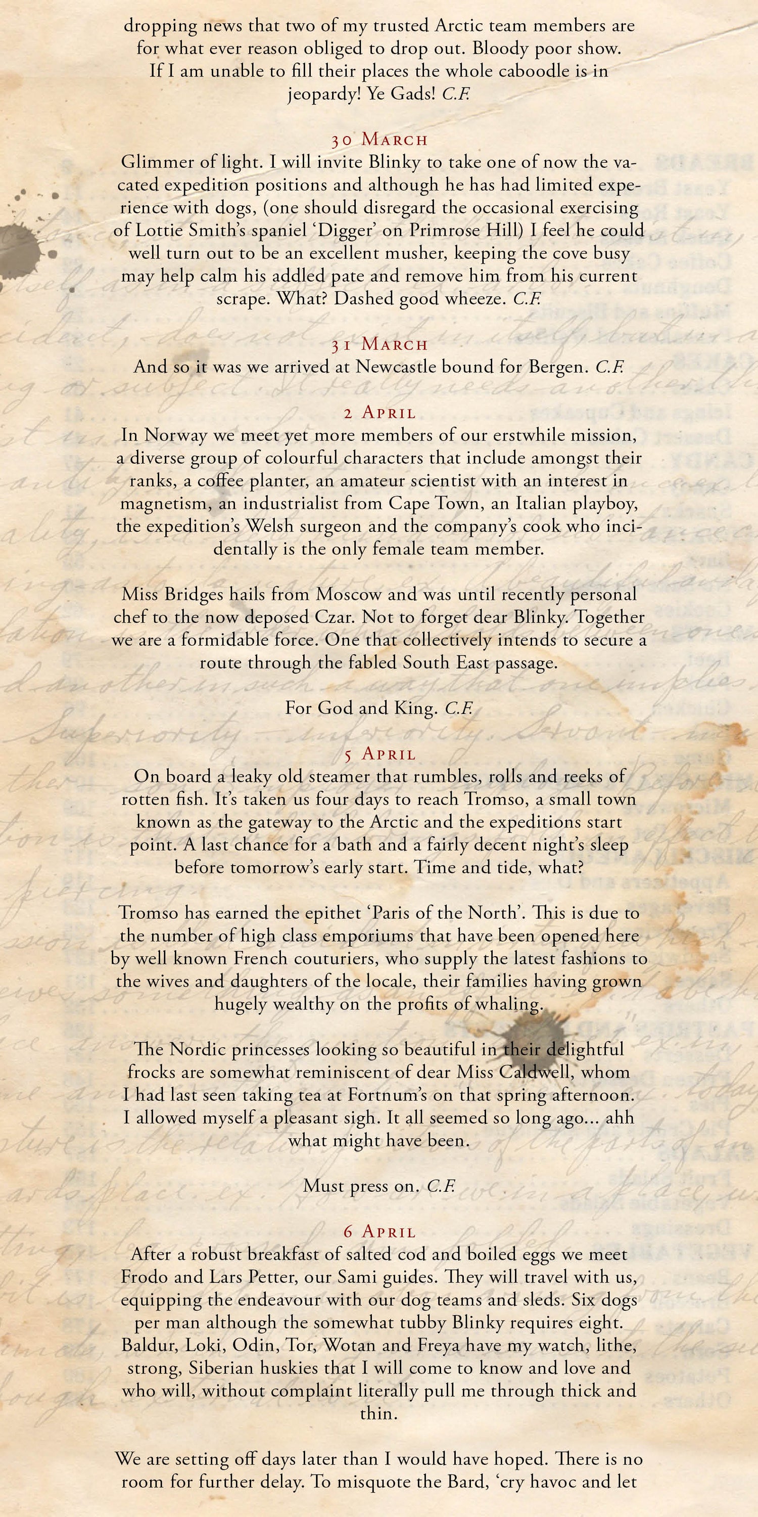 Captain Fawcett's journal