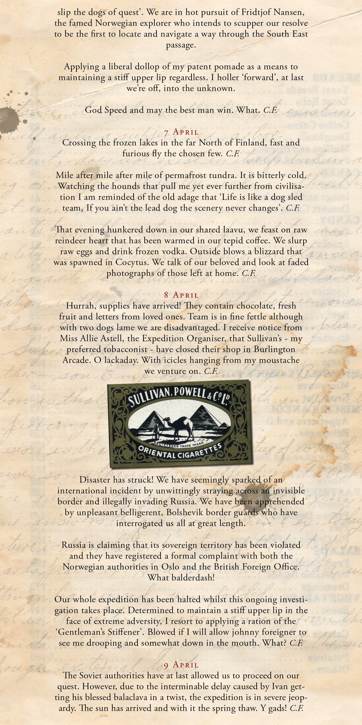 Captain Fawcett's journal