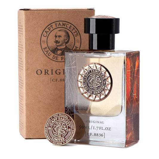 Capt. Fawcett's Original Eau de Parfum bottle and packaging 