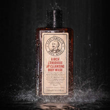 Bottle of Captain Fawcett body wash shower gel